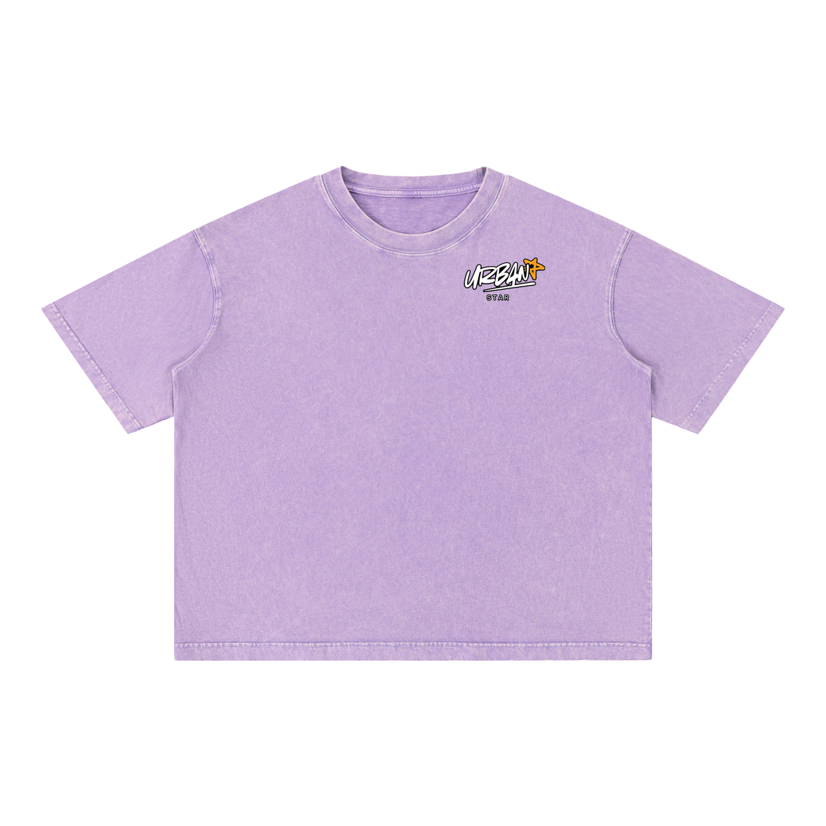 UrbanStar Midnight Sakura Mineral Wash Boxy Cotton T-Shirt