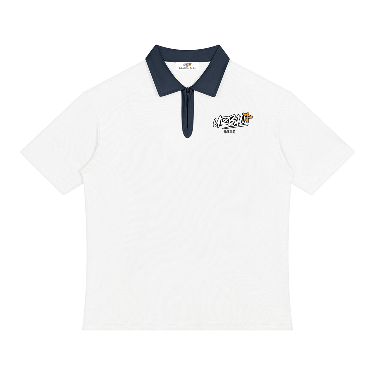 UrbanStar Graphic Y2K Spider Unisex Color Block Quarter-Zip Polo Shirt
