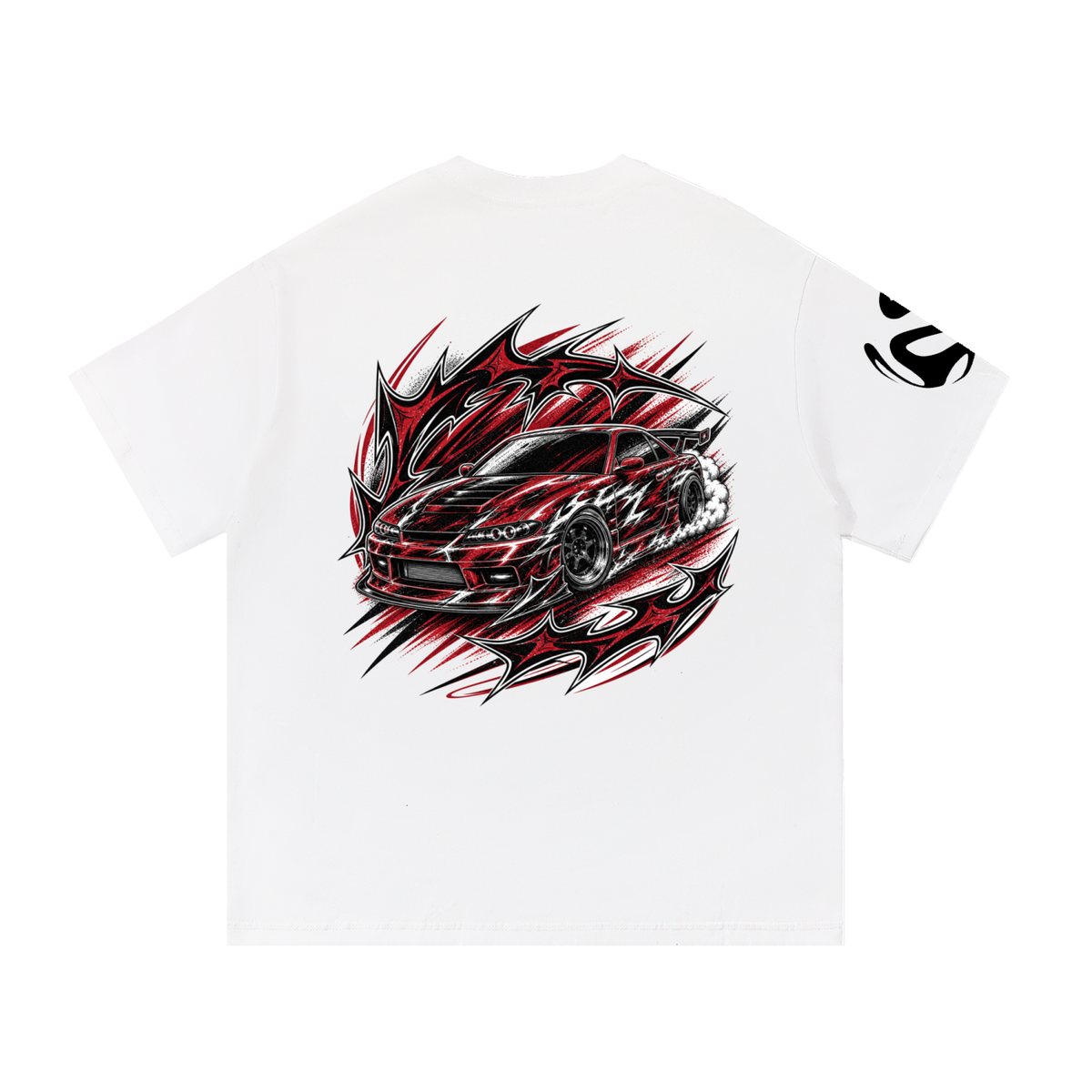 UrbanStar Graphic Red And Black RaceCar Art Essential Cotton T-Shirt