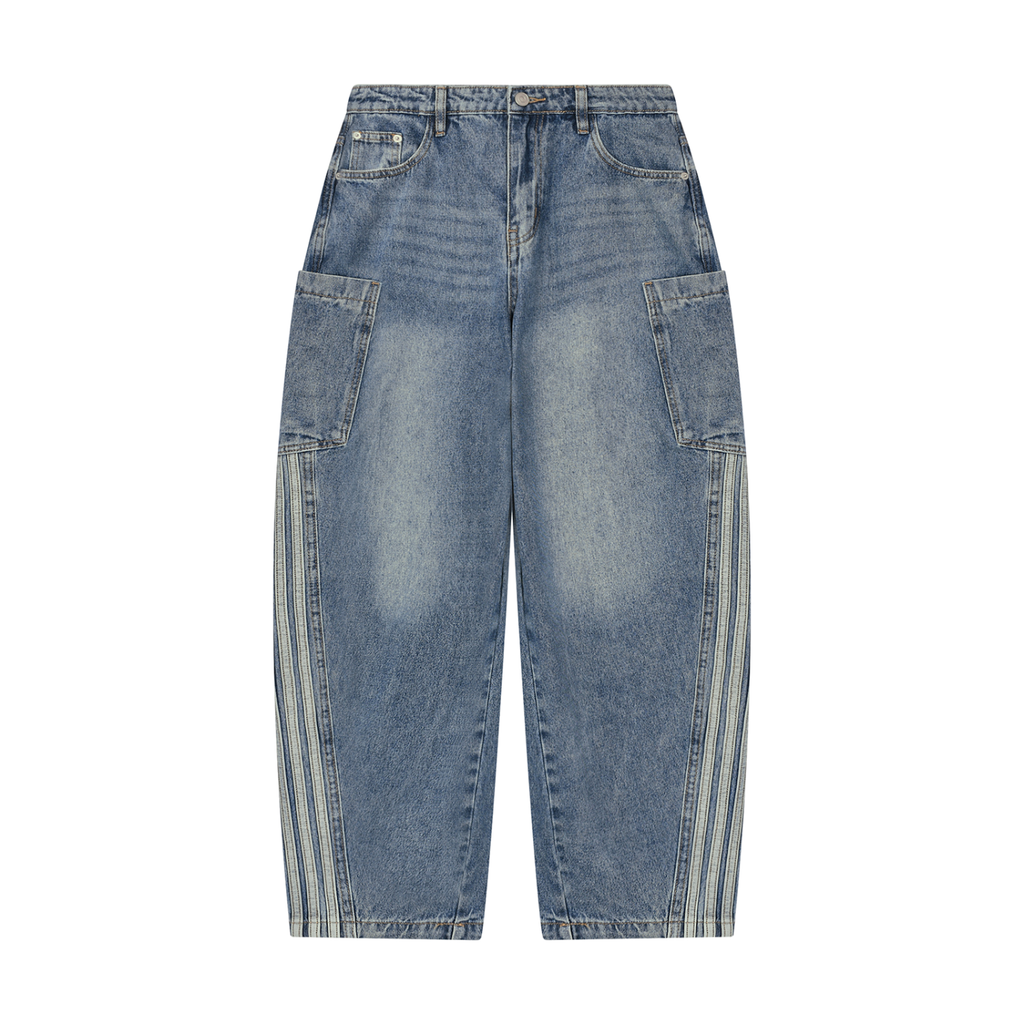 UrbanStar Women's Vintage Baggy Barrel Leg Jeans