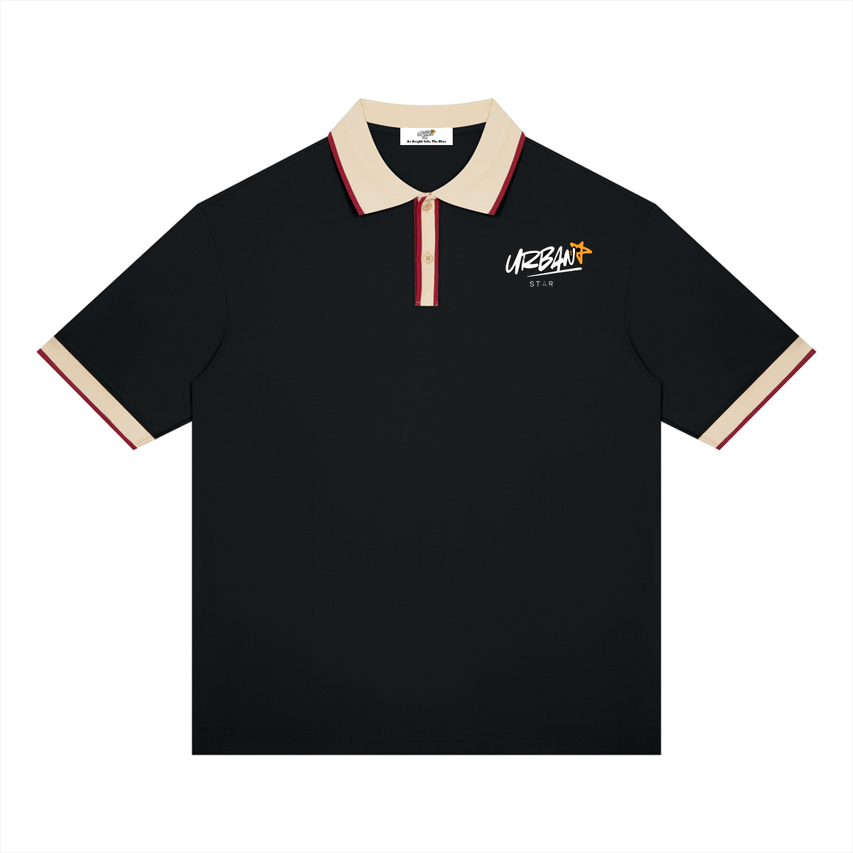 UrbanStar Graphic Tech Lotus Art Unisex Color Block Polo Shirt