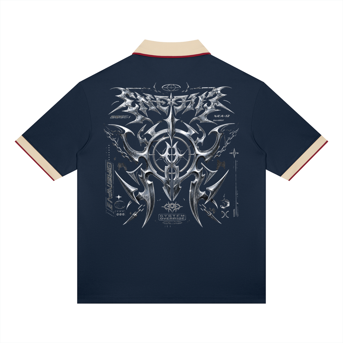 UrbanStar Graphic Y2K Tech Art Unisex Color Block Polo Shirt
