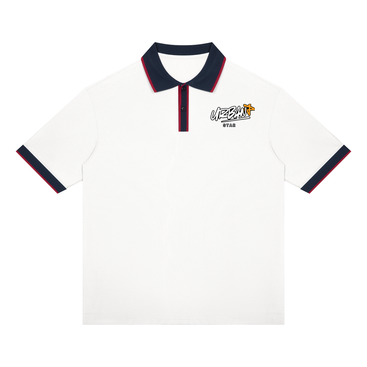 UrbanStar Graphic Y2K Tech Art Unisex Color Block Polo Shirt