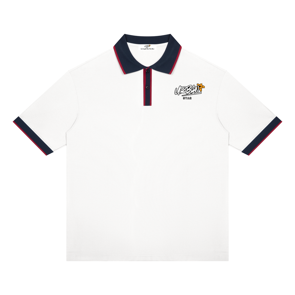 UrbanStar Graphic Tech Lotus Art Unisex Color Block Polo Shirt