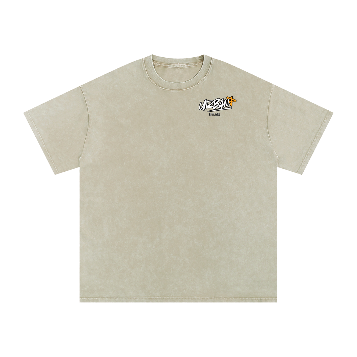 UrbanStar Graphic Born To Race Art Snow Washed Oversized Cotton T-Shirt