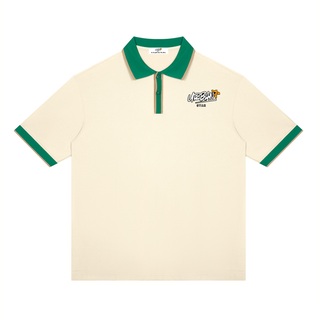 UrbanStar Graphic Tech Lotus Art Unisex Color Block Polo Shirt