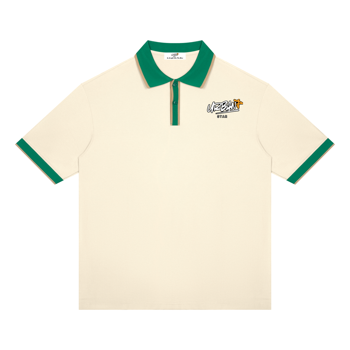UrbanStar Graphic Tech Lotus Art Unisex Color Block Polo Shirt