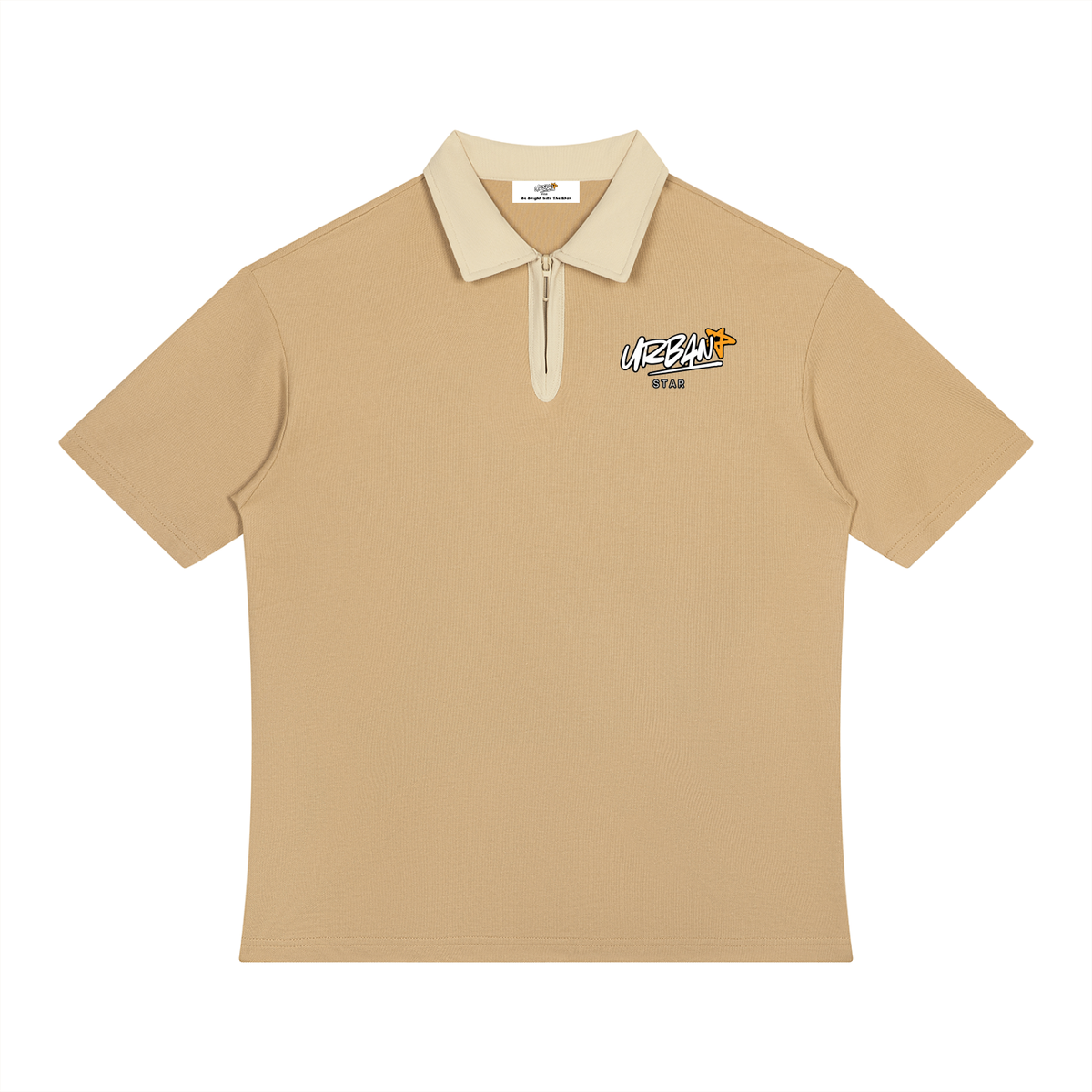 UrbanStar Graphic Y2K Spider Unisex Color Block Quarter-Zip Polo Shirt