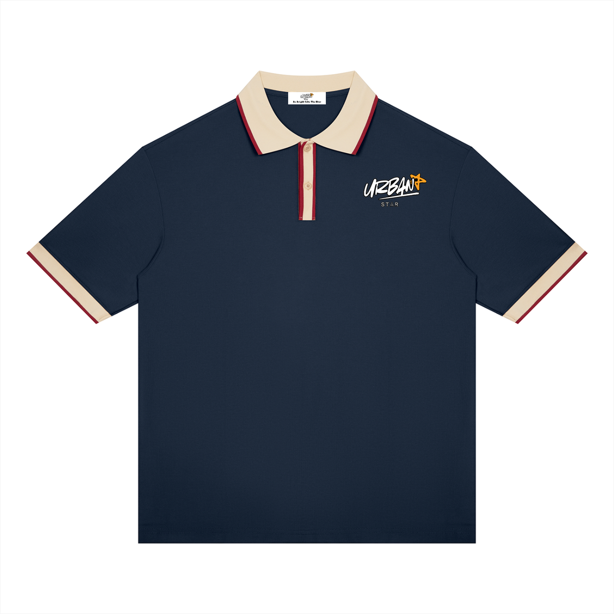 UrbanStar Graphic Tech Lotus Art Unisex Color Block Polo Shirt