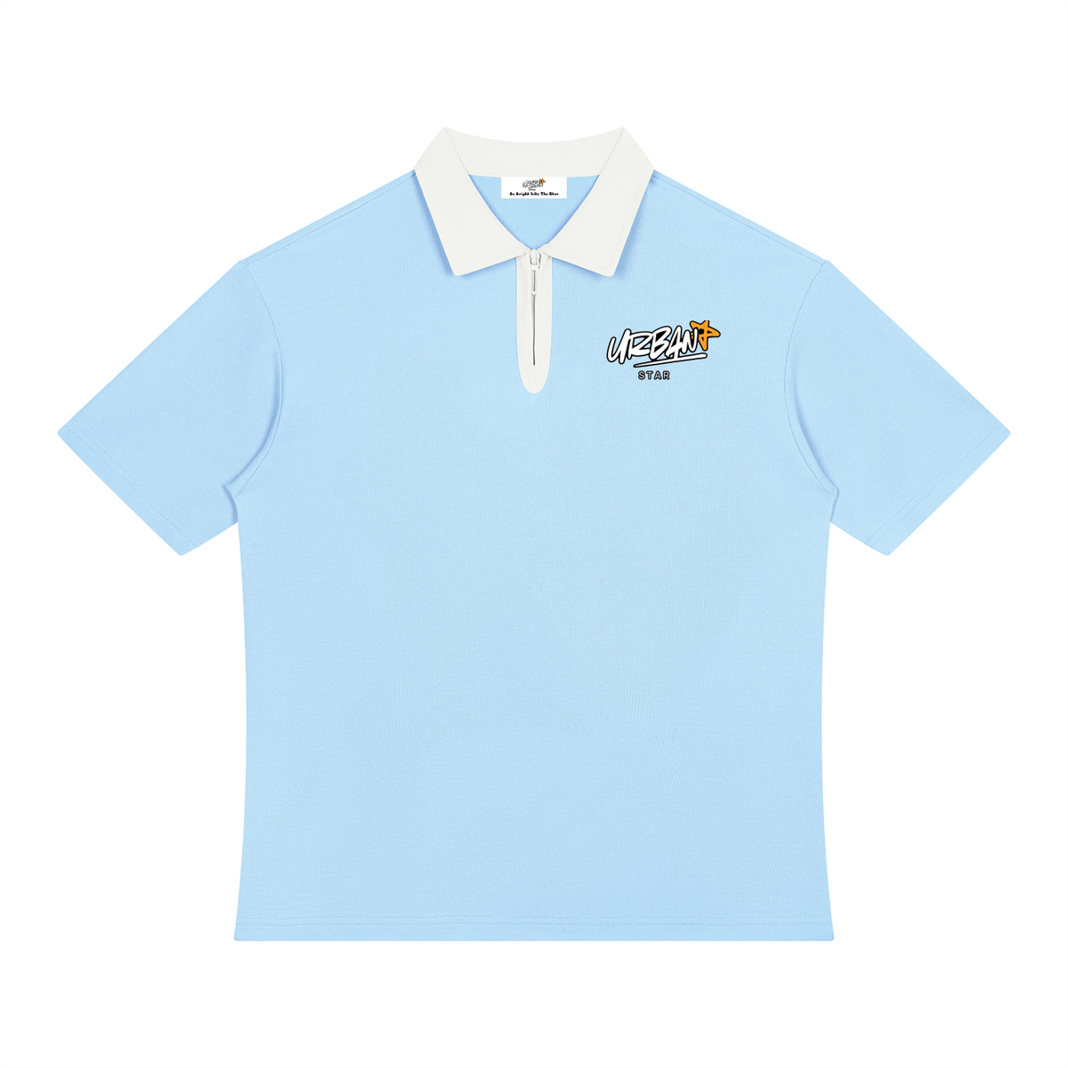 UrbanStar Graphic Y2K Spider Unisex Color Block Quarter-Zip Polo Shirt