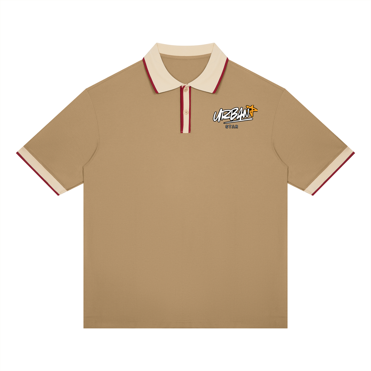 UrbanStar Graphic Y2K Tech Art Unisex Color Block Polo Shirt