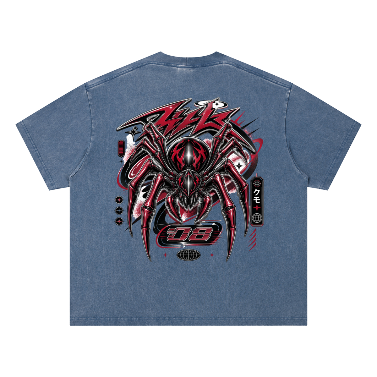 UrbanStar Graphic Tech Spider Vintage Boxy T-Shirt