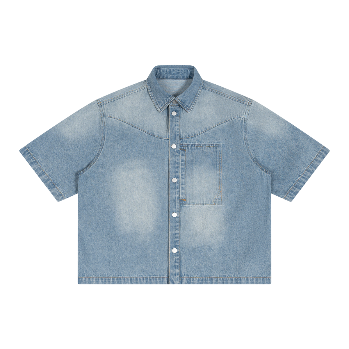 UrbanStar Vintage Boxy Short Denim Shirt
