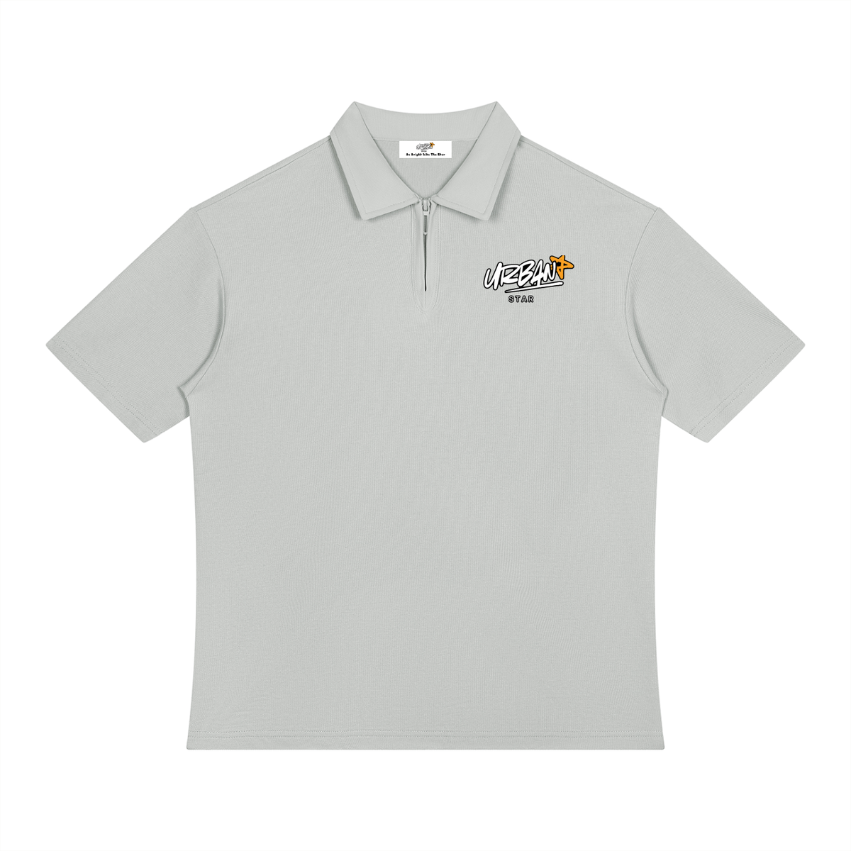 UrbanStar Graphic Y2K Spider Unisex Color Block Quarter-Zip Polo Shirt
