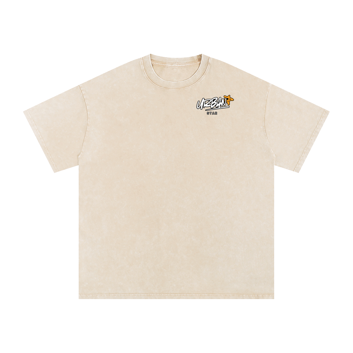 UrbanStar Graphic Born To Race Art Snow Washed Oversized Cotton T-Shirt