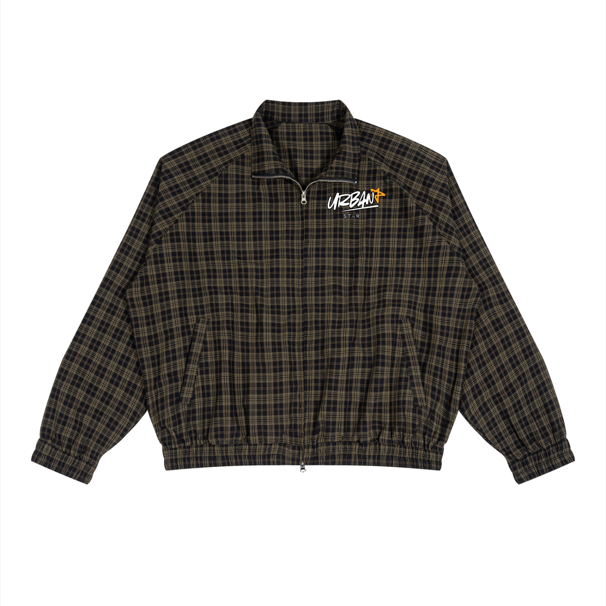 UrbanStar Plaid Full-Zip Track Jacket
