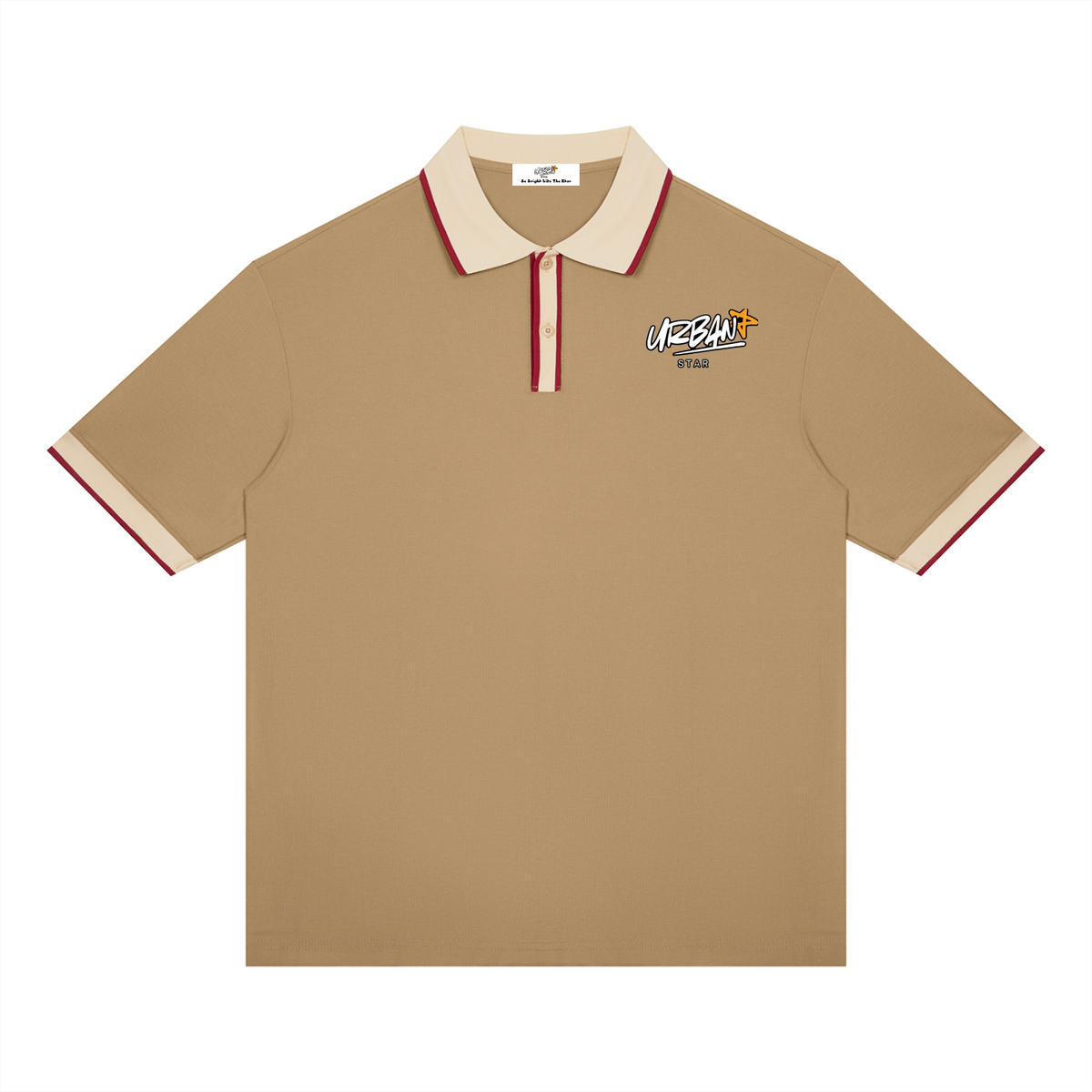 UrbanStar Graphic Tech Lotus Art Unisex Color Block Polo Shirt