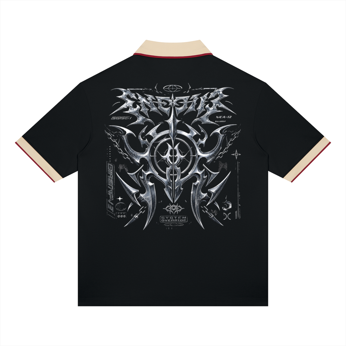 UrbanStar Graphic Y2K Tech Art Unisex Color Block Polo Shirt