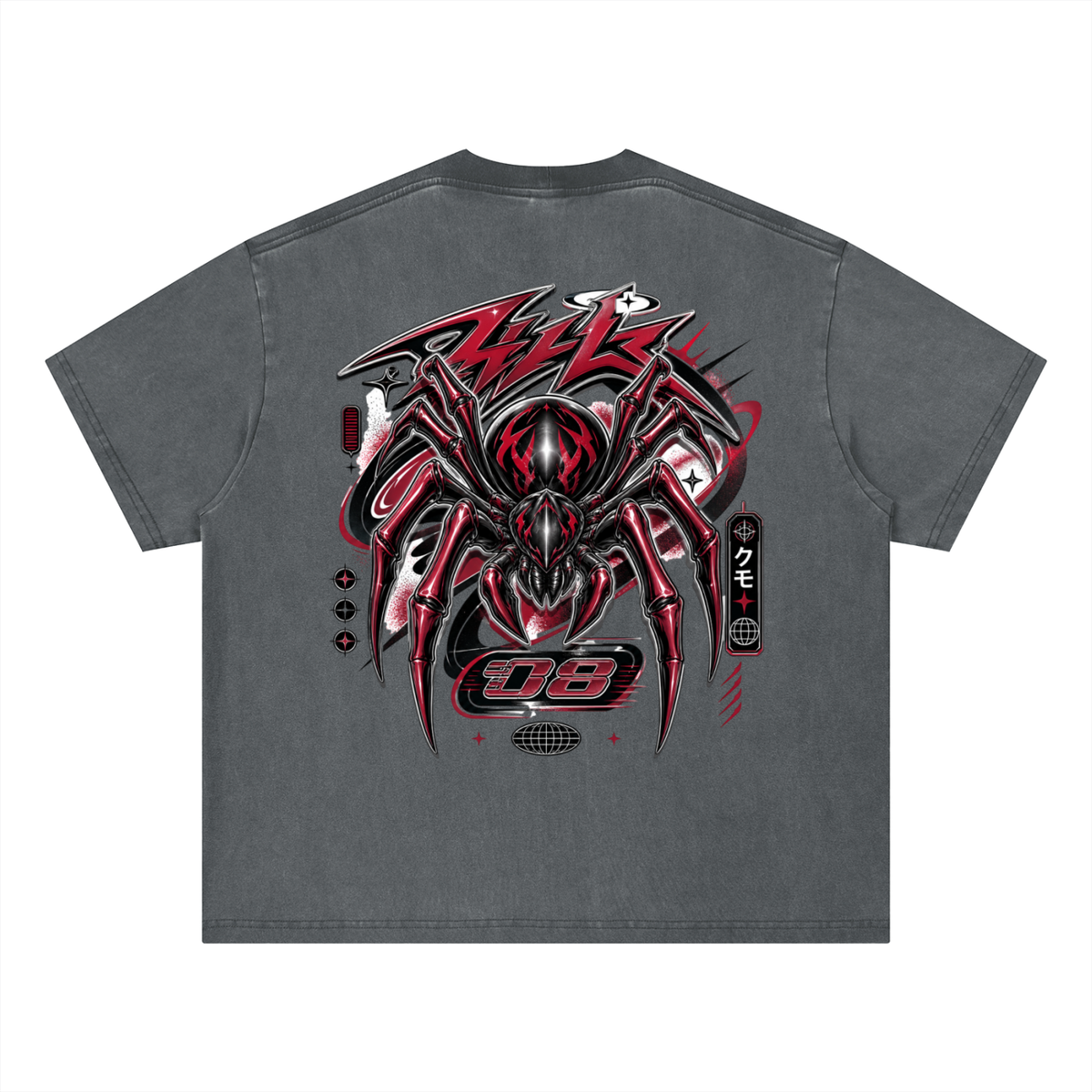 UrbanStar Graphic Tech Spider Vintage Boxy T-Shirt