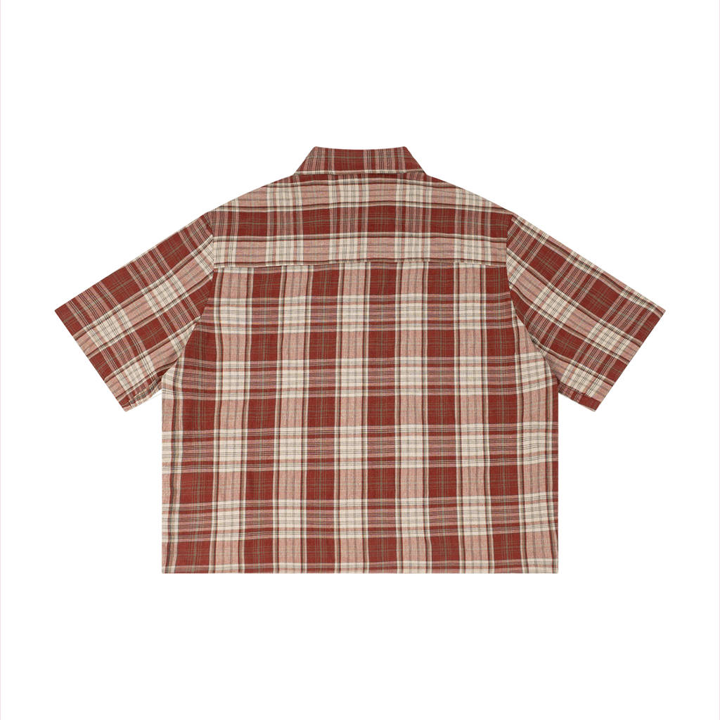 UrbanStar Men's Plaid Boxy Short Sleeve Shirt