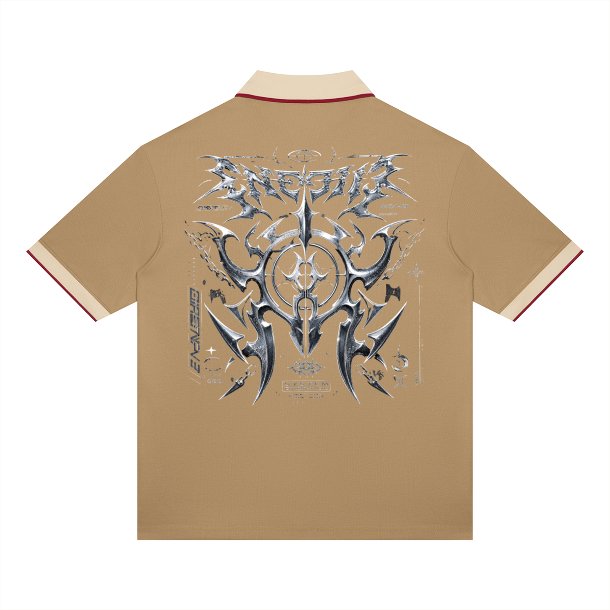 UrbanStar Graphic Y2K Tech Art Unisex Color Block Polo Shirt