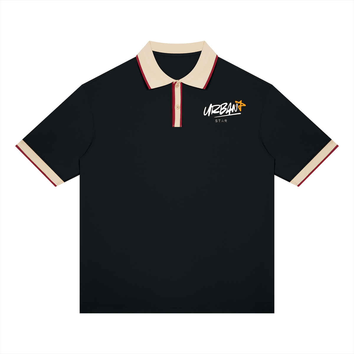 UrbanStar Graphic Y2K Tech Art Unisex Color Block Polo Shirt